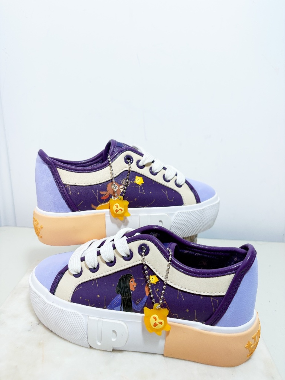 New Ground Up- Girls Size 13 Disney Wish Low Top Sneakers Magical Cartooncore